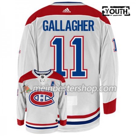 Montreal Canadiens BRENDAN GALLAGHER 11 Adidas Weiß Trikot Authentic - Kinder